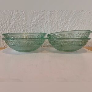 Vintage Green Glass Bowls